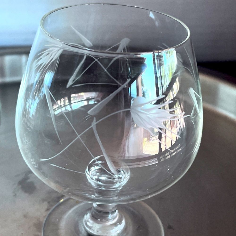 Noritake Wheat Crystal Brandy or Whiskey Snifters Set of 2